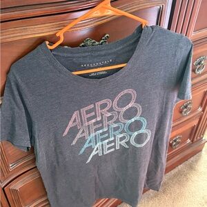 Aeropostale Charcoal Graphic Tee